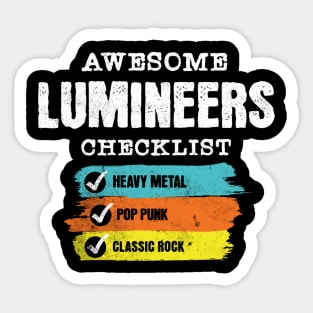 Awesome Luminer checklist Sticker